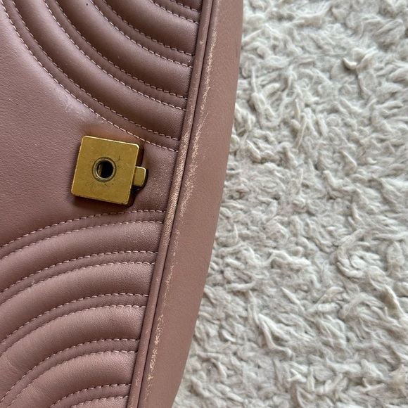 Gucci Pink and Gold Quilted Shoulder Bag - Picture 11 of 13